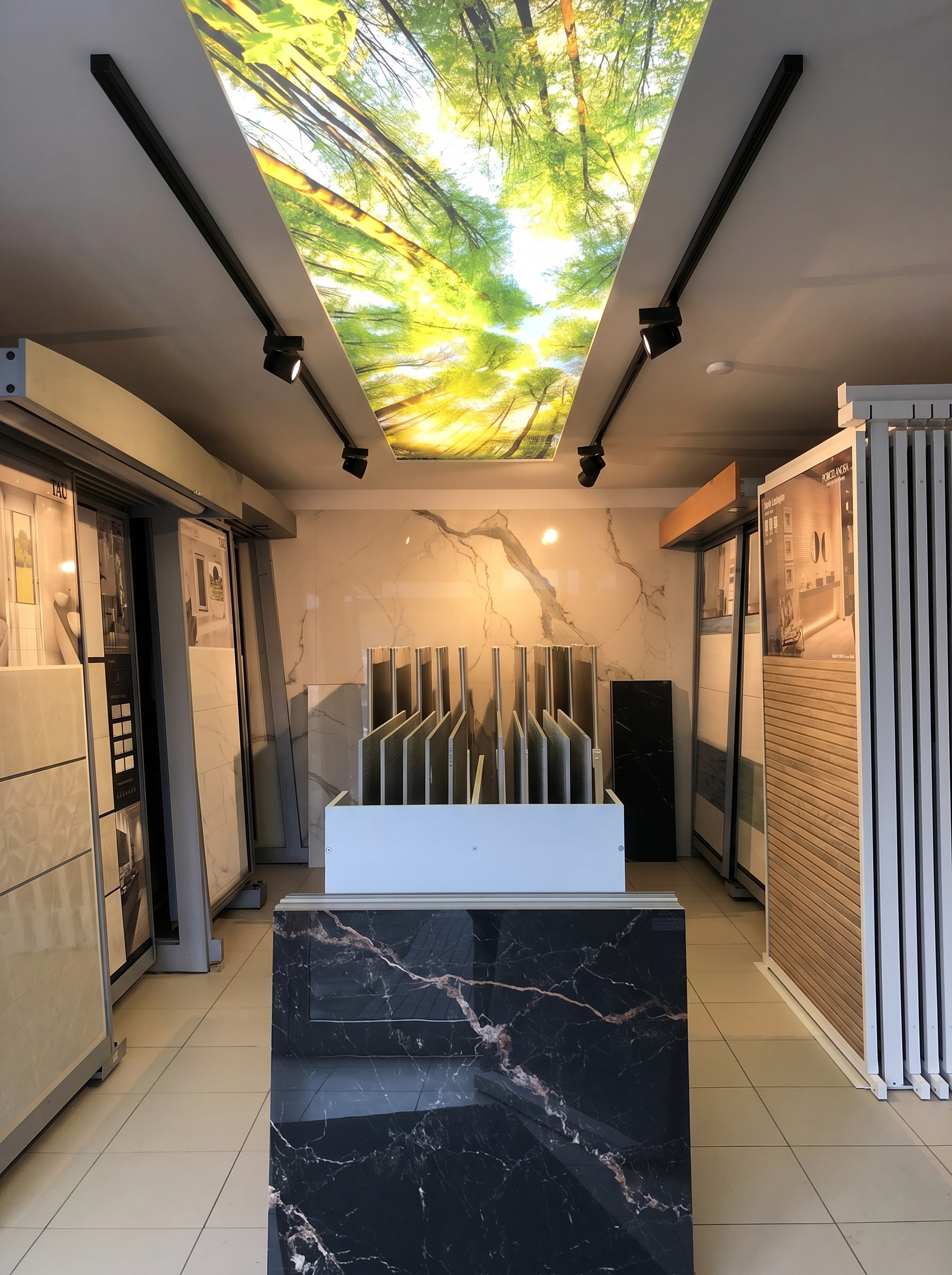 Cera Style Fliesen Showroom in Iserlohn mit Großformat-Fliesen und Musterflächen